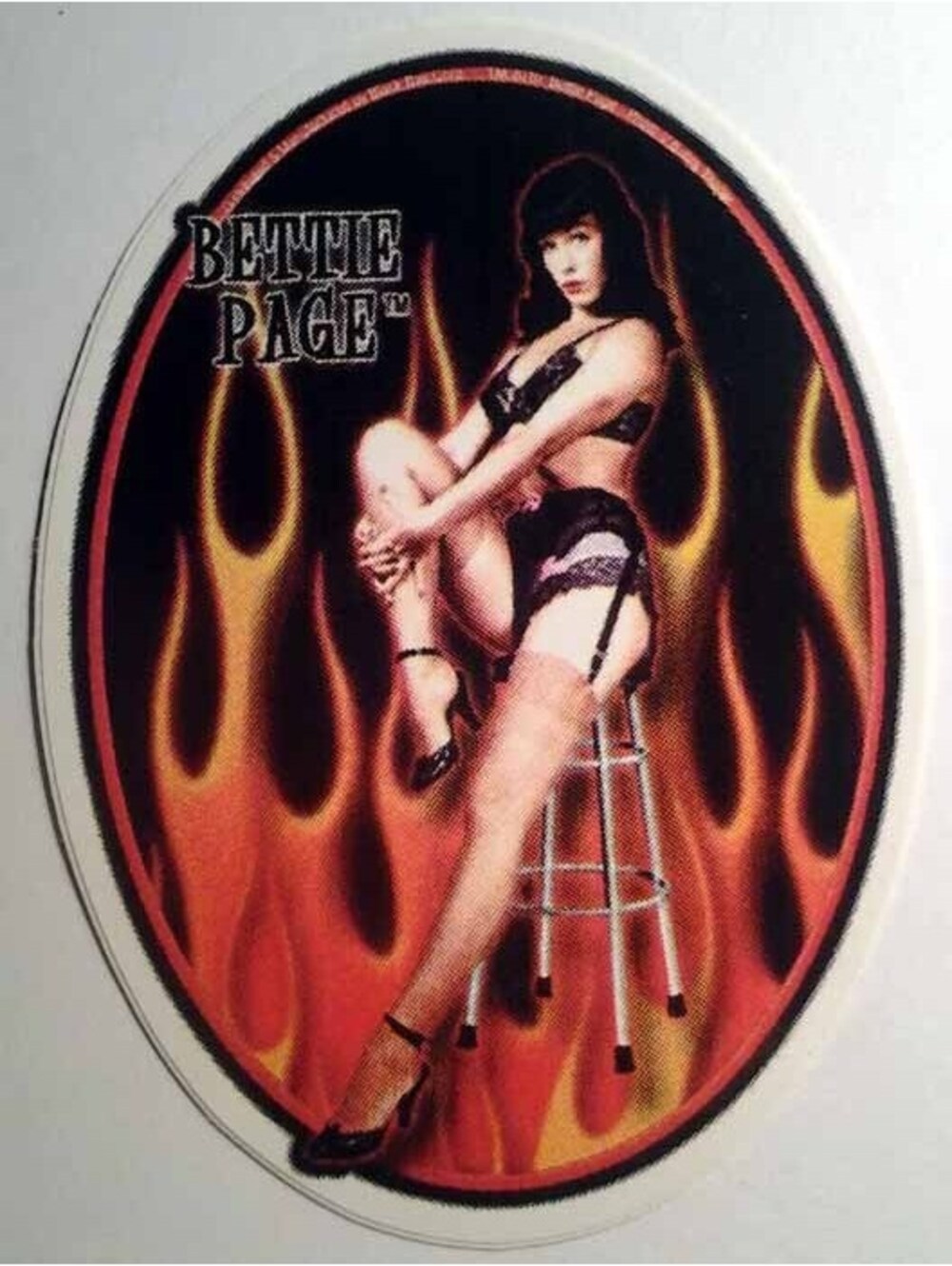 BETTIE PAGE DECAL STICKER 1950'S VINTAGE MODEL ART ROCKABILLY RETRO CLASSIC GIRL